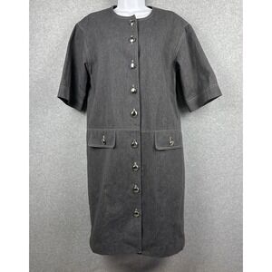 Brownstone Studio Harlem New York Women's Vintage Classic 80s Gray Dress Size 12